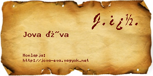 Jova Éva névjegykártya