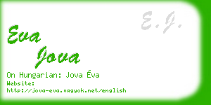 eva jova business card