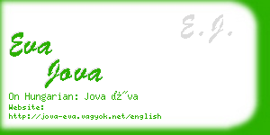eva jova business card